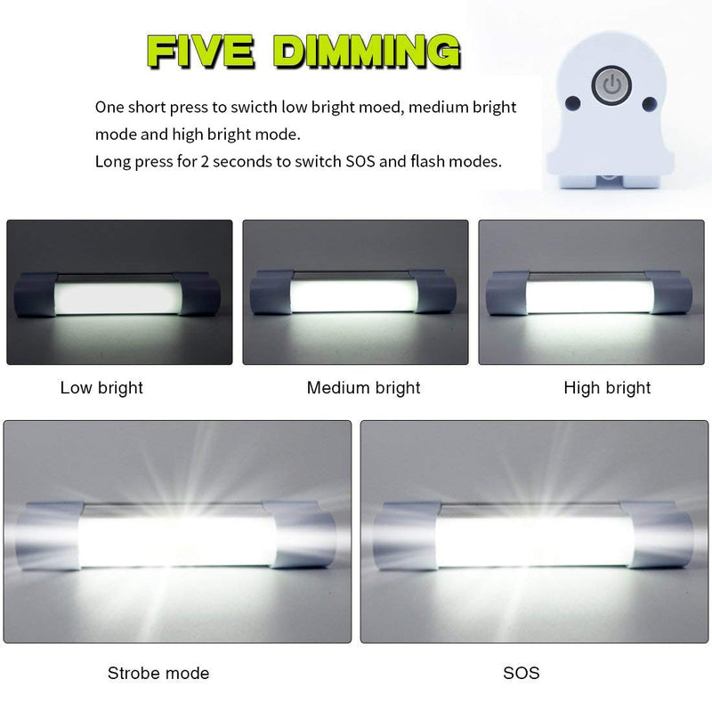 LETOUR LED Tube Magnetic Light Bar Work Lights 2000 Lumens 5 Lighting Options Camping Lantern USB Rechargeable Portable Battery Powered Lights with 2 Magnets Endurance for 40 Hours Lt-lt30 30watts - BeesActive Australia