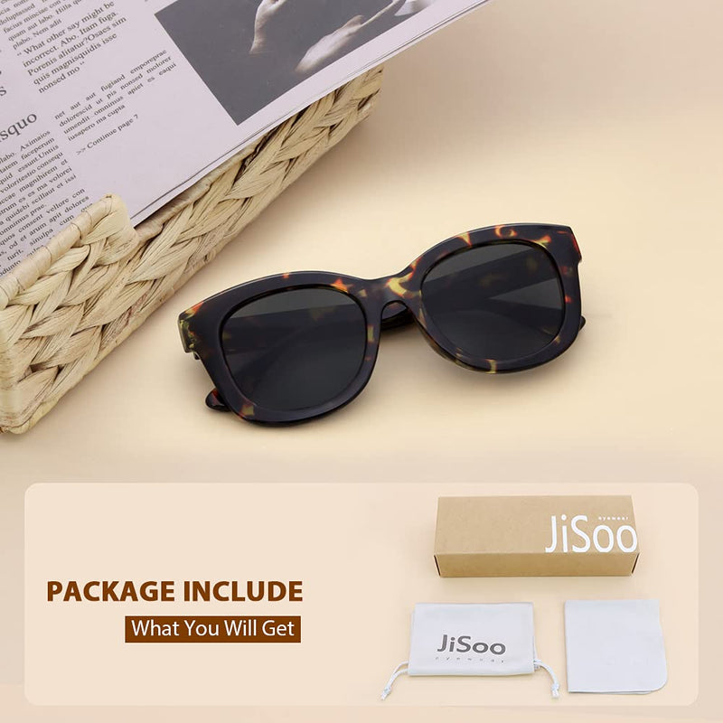 JiSoo Reading Glasses Women/Men Designer Oversized Readers, Thick Large Round Ladies Reading Glasses S-tortoise(reading Glasses Shades) 2.75 x - BeesActive Australia