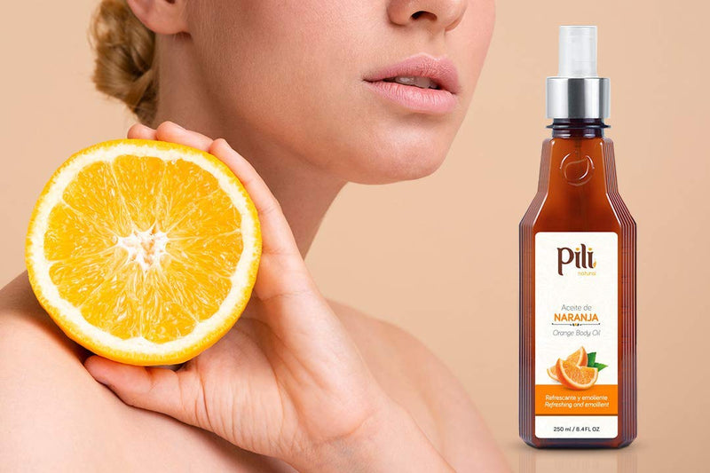 Pili Natural Orange Oil - Skin Tonic and Moisturizing Body Oil - Massage Oil. Prevents Cellulite, Stretch Marks, Firms & Tightens Skin. 8.4 fl oz. - BeesActive Australia