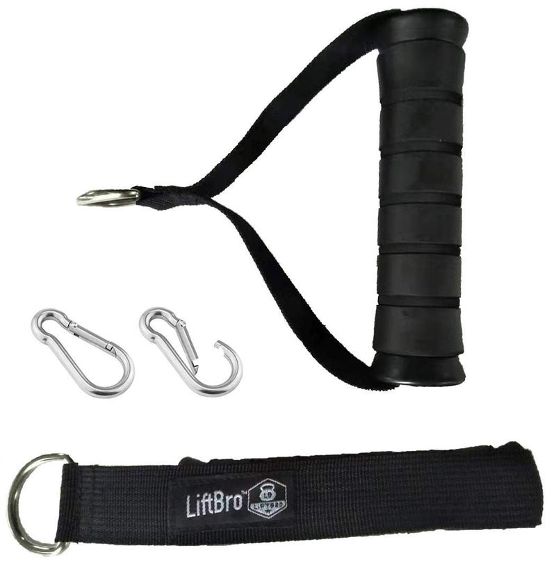 LiftBro Demon Elite Heavy Duty Fitness Handles (Pair) - Cable Machines & Resistance Bands (Black) - BeesActive Australia