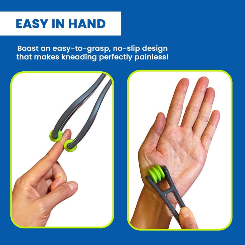 ResultSport 2-in-1 Finger & Hand Massager Roller � Non-Slip Grip Trigger Point Tool with 2 Massage Options for Blood Circulation, Stress Relief, Stiffness, Tingling, Arthritis/Carpal Tunnel Pain - BeesActive Australia