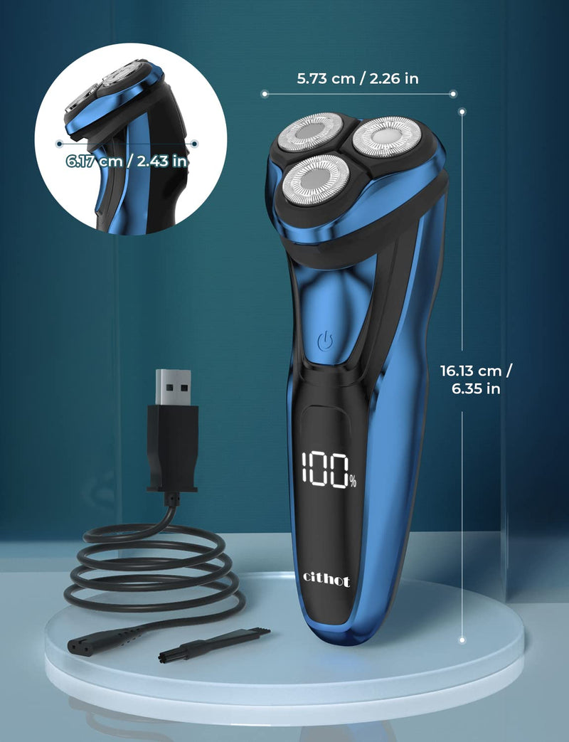 Electric Razor Shavers for Men Rechargeable with Pop-up Trimmer IPX7 Waterpfoof Travel Lock - BeesActive Australia