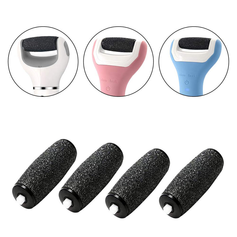 Callus Remover Replacement Refill Heads - Foot File Roller Heads Replacement Compatible with Electric Foot Files Easily Remove the Tough, Hard, Cracked, Dry, and Callused Skin (Black) - BeesActive Australia