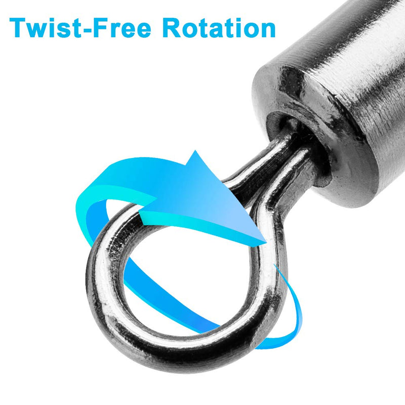 Siasky Fishing Swivels, 200pcs Barrel Swivels Fishing Stainless Steel Swivel Fishing for Saltwater Freshwater Fishing - BeesActive Australia
