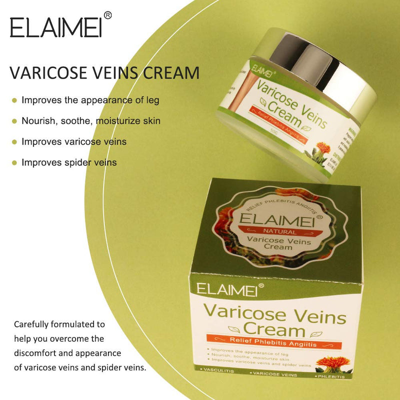 Varicose Cream,Varicose Vein & Soothing Leg Cream,Varicose Veins Cream,Improves Varicose Veins and Spider Veins,Relieves phlebitis & Angiitis Inflammation, Blood Veins Vasculitis, Legs Care - BeesActive Australia