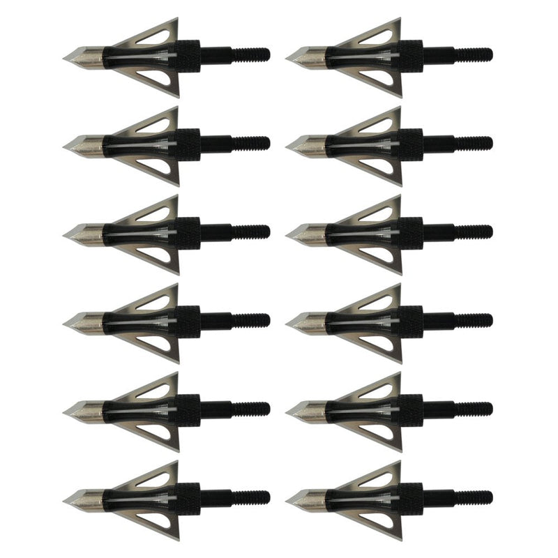 PA Broadheads 3 Fixed Steel Blade 100 Grain Archery Hunting Arrowheads for Compound Bow and Crossbow (Black) - BeesActive Australia