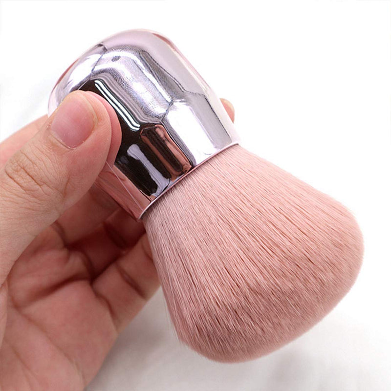 Dual Use Pink Soft Cosmetic Powder Makeup Face Foundation Brush Nail Dust Cleaning Brush for Acrylic Dipping Powder UV Gel Remover Cleaner Brushes Pack of 1, HJ-NB107 - BeesActive Australia