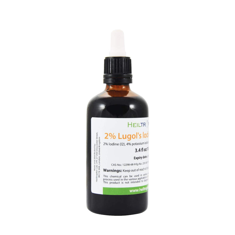 Lugols Iodine Solution | 3.4 Oz. - 100 ml | 6% Liquid Formulation | Made with 2% Iodine and 4% Potassium Iodide | Heiltropfen® - BeesActive Australia