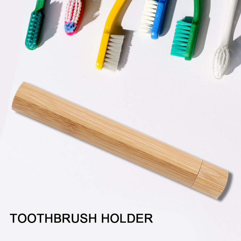 Smandy Toothbrush Case Eco-Friendly Natural Bamboo Toothbrush Holder Portable Toothbrush Box Tube Perfect for Travel - BeesActive Australia