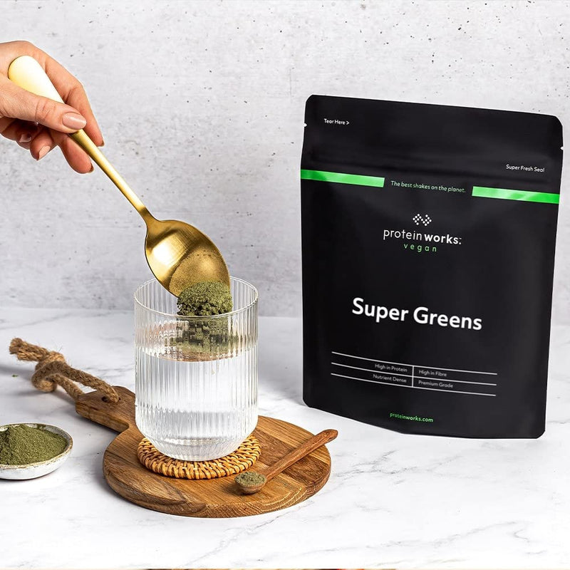 Super Greens Powder | Nutrient Dense Detox Shake | Supports Immune System | 100% Vegan | Protein Works | Tropical Punch | 250g 250 g (Pack of 1) - BeesActive Australia