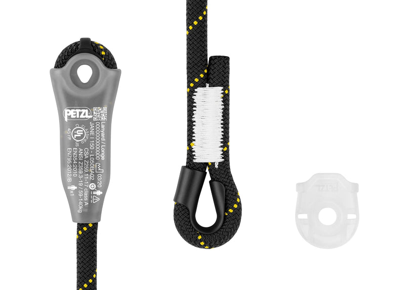 PETZL, Jane-I, Single Lanyard to Compose A Fall Arrest Lanyard, Black, 100 cm, Unisex-Adult - BeesActive Australia