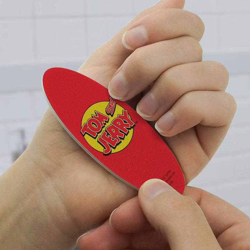 Tom and Jerry Logo Double-Sided Oval Nail File Emery Board Set 4 Pack - BeesActive Australia