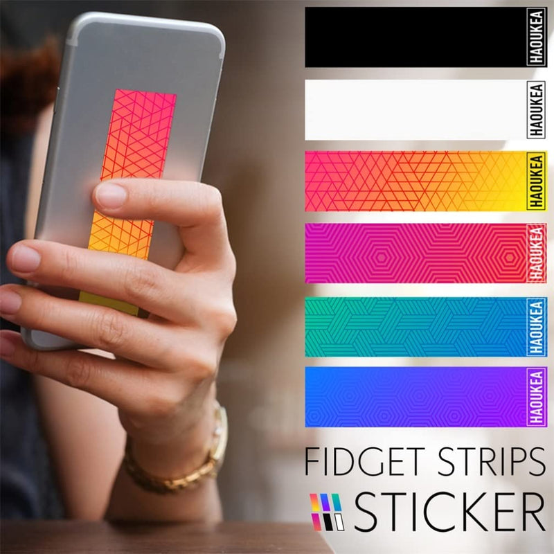 Cabilock 6Pcs Calm Stickers Textured Strips Toys Anxiety Sensory Stickers Kit Phone Tape Calm Stickers for Kids and Adults Anxiety Relief Items - BeesActive Australia