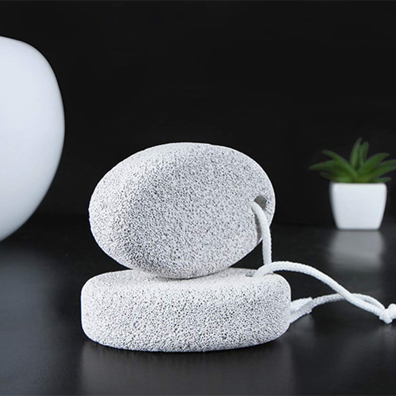 2 Pieces Natural Pumice Stone for Feet Callus Natural Foot File Scrubber Callus Remover for Feet and Hands Pedicure Tools Exfoliation to Remove Dead Skin for Spa Massage Heel Scrub - BeesActive Australia