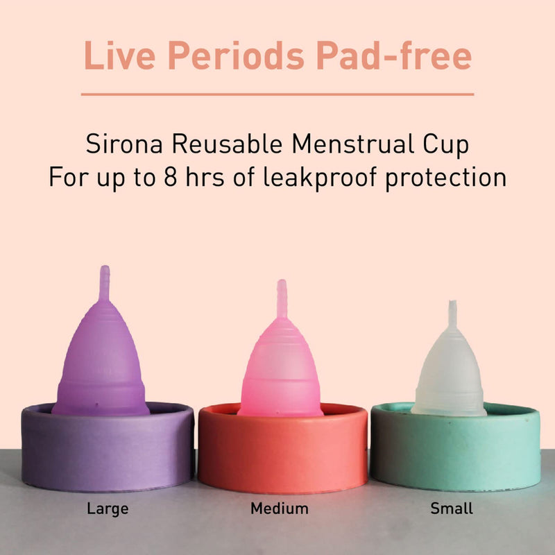 Sirona Reusable Menstrual Cup Large | Reusable Period Cup | Tampon and Pad Alternative | Heavy Flow - BeesActive Australia