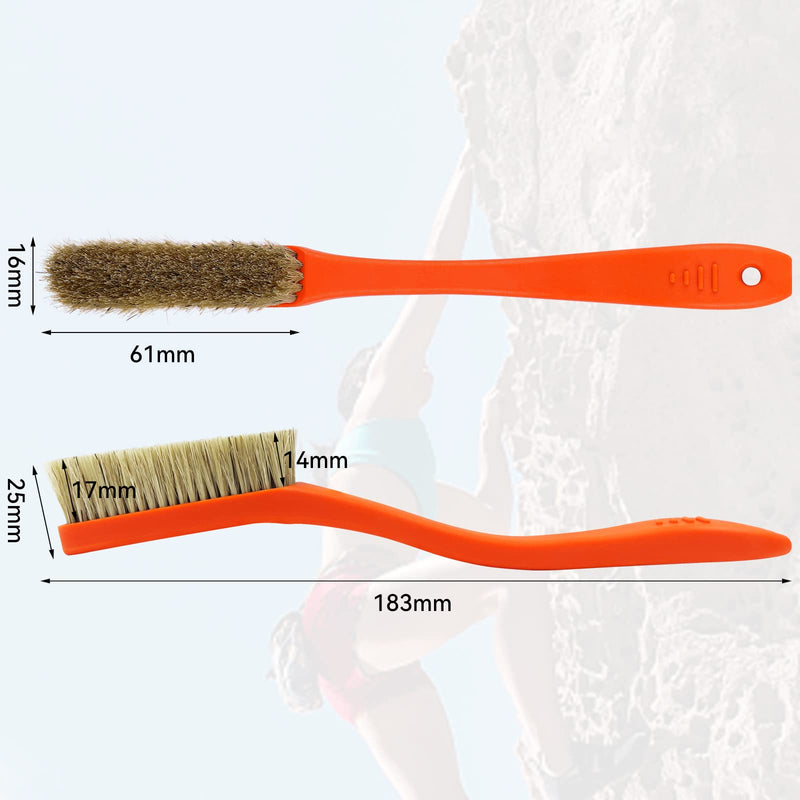 TWO STONES Climbing & Bouldering Brush with Natural Firm Boar's Hair Bristles and Durable Handle, Climbing Chalk Brush Designed for Ultimate Performance on Climbing Wall Indoor or Outdoor Black&Grey - BeesActive Australia