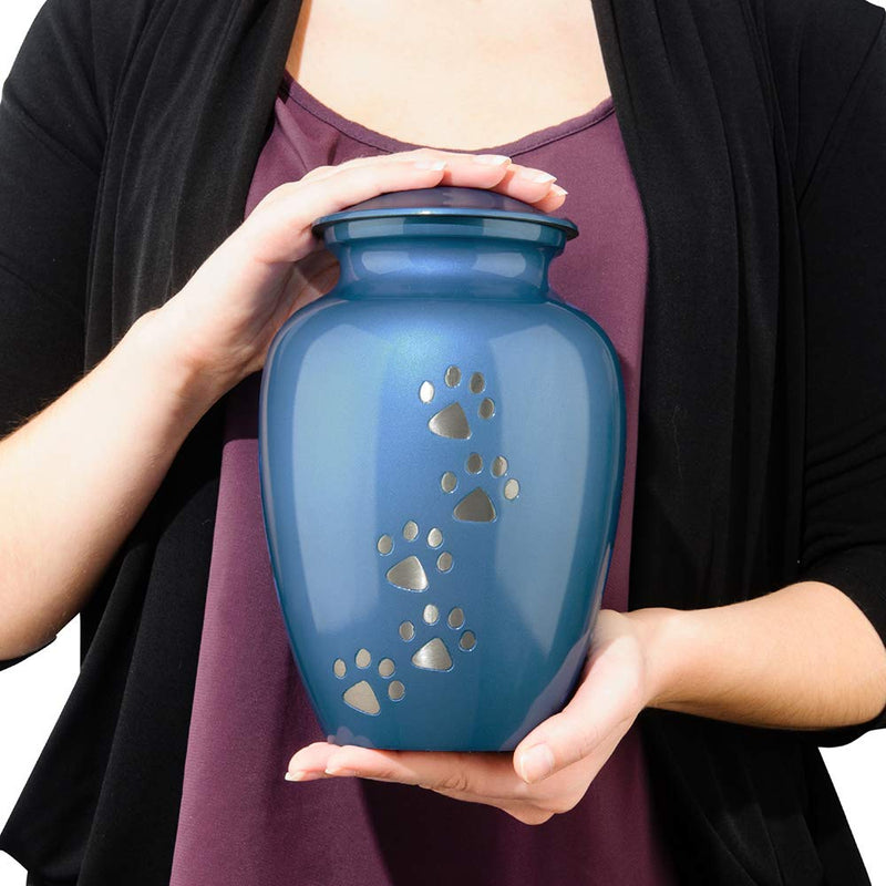 Trupoint Memorials Small Pet Urn for Dogs and Cats Ashes – A Loving Resting Place for Your Special pet – for Small Pets up to 17 Pounds Blue to 17 Pounds - BeesActive Australia