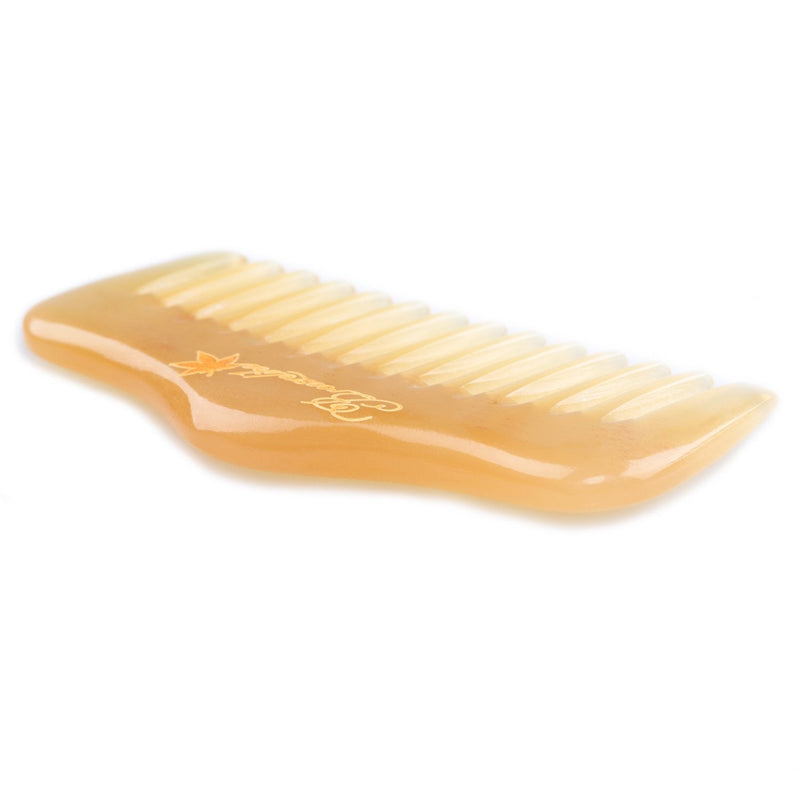 Breezelike Hair and Beard Comb - Mini Sheep Horn Comb for Detangling - No Static Wide Tooth Pocket Comb for Men and Women - BeesActive Australia