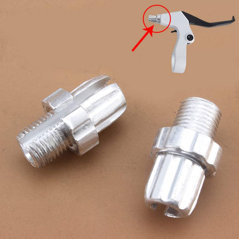 PZRT 2pcs Aluminium MTB Bike Bicycle Brake Handle Lever Adjusting Screws Fastener Bolt Brake Accessories, Silver 7mm - BeesActive Australia
