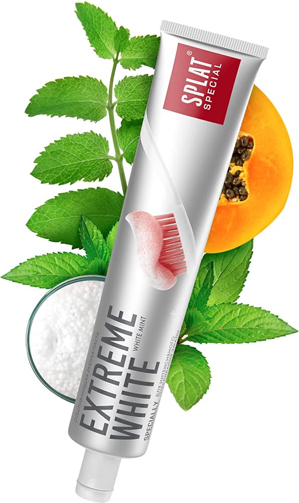 Splat Extreme White Toothpaste, 75ml, intensive teeth whitening, protection against cavities, removes surface stains. - BeesActive Australia