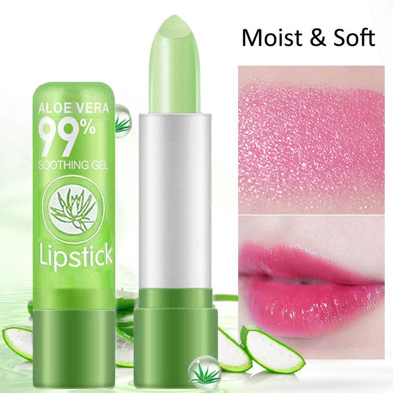 DAGEDA 2 Pack Aloe Vera Color Changing Lipstick And Hand Cream Set, Anti-Cracking Hands And Lips Color Change Lip Balm & Hand Cream With Repair Rough Dry Long Wear Moisturizing Skin And Lips Care Set - BeesActive Australia