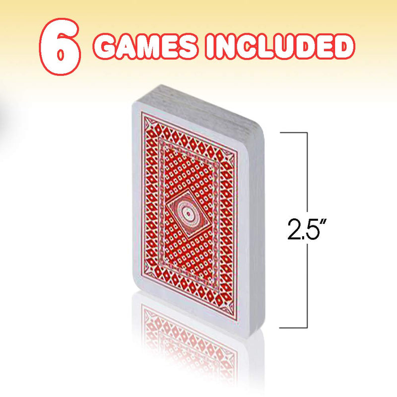 Gamie 2.5 Inch Mini Playing Cards - Pack of 6 Decks - Miniature Card Set - Small Casino Game Cards for Kids, Men, Women - Novelty Gift, Magic Party Favor for Boys Girls, Decoration Idea - BeesActive Australia