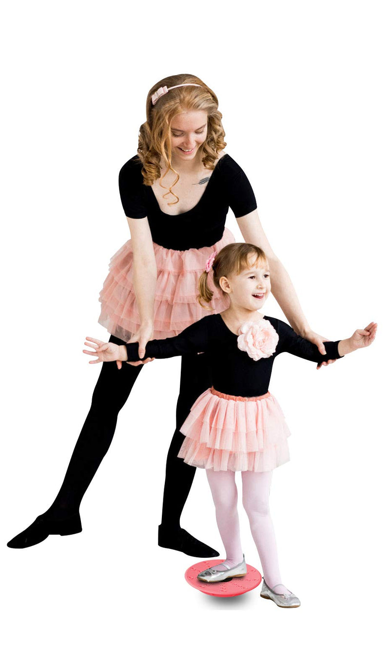 Leg Stretching Strap and Ballet Balance Board, 2 Pc. Set, Stretching, Disc Core Trainer and Flexibility Equipment for Dance, Gymnastics, Cheer or Figure Skating, Portable - BeesActive Australia