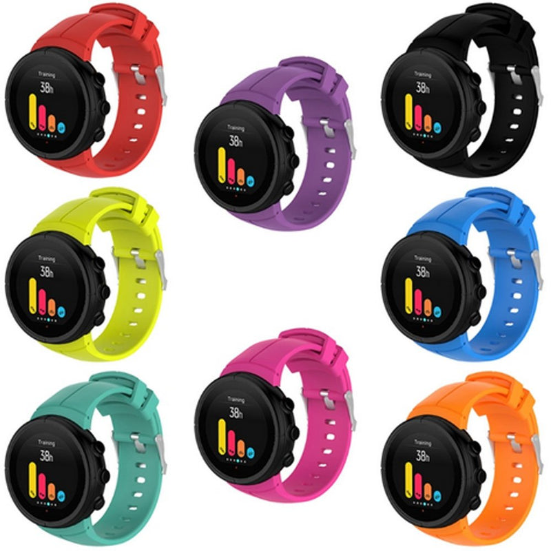 QGHXO Band for Suunto Spartan Ultra, Replacement Soft Silicone Wristband Strap with Metal Buckle for Suunto Spartan Ultra Watch Black - BeesActive Australia