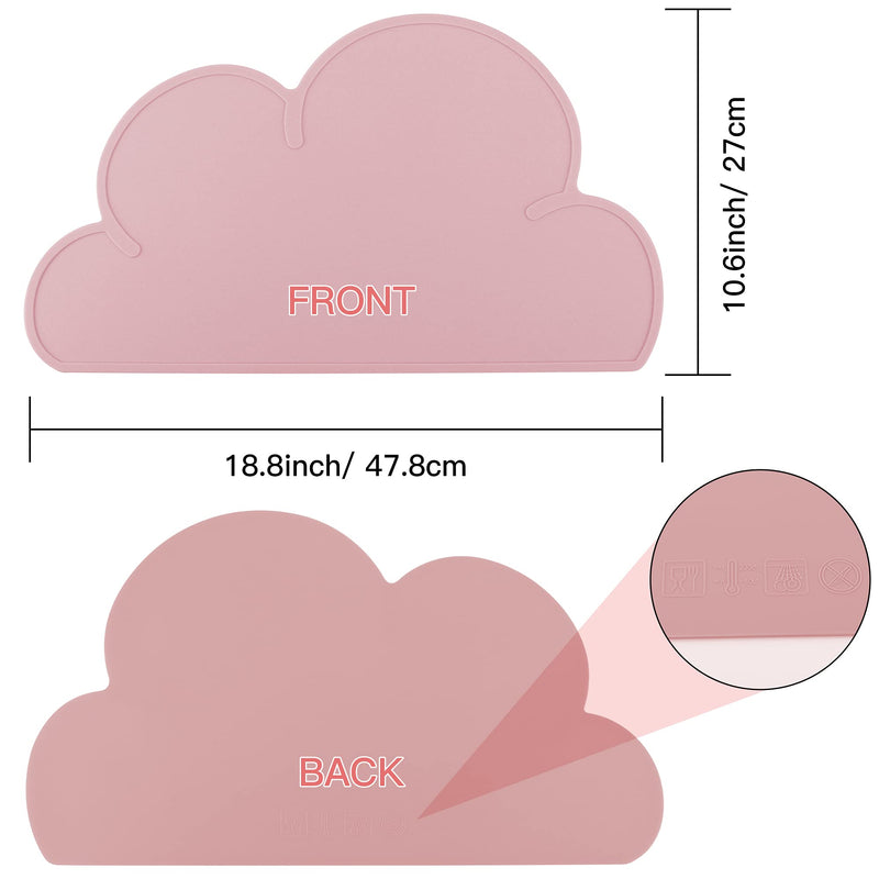 DesignSter Lucky Pet Food Tray – Top Grade Cloud Silicone Feeding Mat Pad Anti-Slip Waterproof Dog Cat Bowl Placemat Lilac - BeesActive Australia