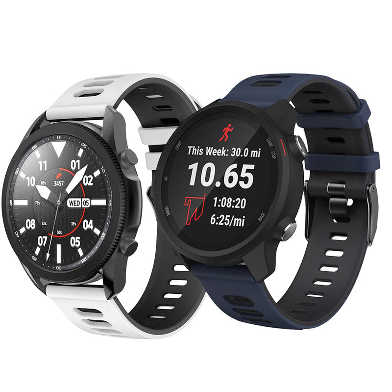 KANEE 2 Pack Soft Silicone Wristbands Compatible for Garmin Fenix 5S/Fenix 5S Plus/Fenix 6S/Fenix 6S Pro/Forerunner 245/Music/Forerunner 645/Music/D2 Delta S/Vivoactive 3/Vivoactive 3 Music/Vivomove 3 - BeesActive Australia