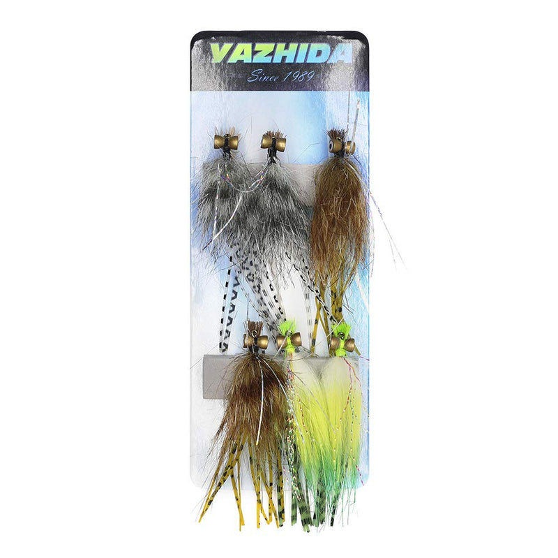 YZD Fly Fishing Big Trout Flies Kit Top 5 Steelhead Flies Flyfishing Gear Premium Wet Dry Flies Trout Lures Streamer Nymph Emerger Fishing Assorted Trout Flies Bass Salmon NZF-03 - BeesActive Australia