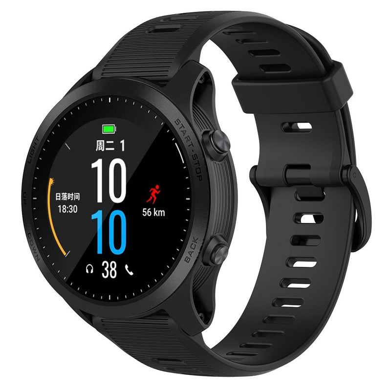 Compatible for Garmin Forerunner 935 Replacement Band, AWADUO Replacement Silicone Wrist Band Strap for Garmin Forerunner 945/935 /Fenix 5 Plus/5 /Quatix 5/5 Sapphire/Approach S60 (Silicone Black) Silicone Black - BeesActive Australia