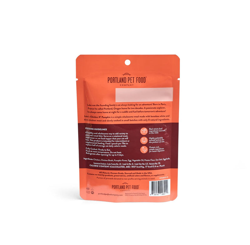Portland Pet Food Company Human-Grade Mixed Variety Pack Wet Cat Food Pouch — Moist, Soft Cat Food Mixer, Topper, and Rotational Meal 2 Chicken, 2 Salmon (4 Pack) - BeesActive Australia