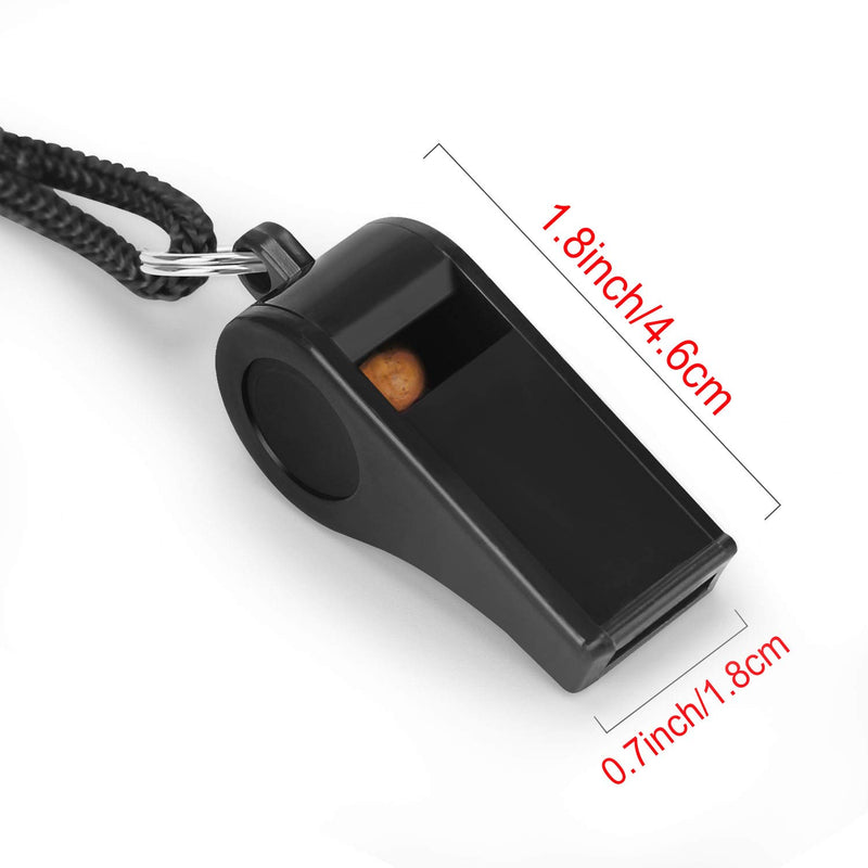 Fya Whistle, Professional Sports Whistle with Lanyard, Loud Clear Black Whistles Great for Coaches, Referees, and Officials - BeesActive Australia