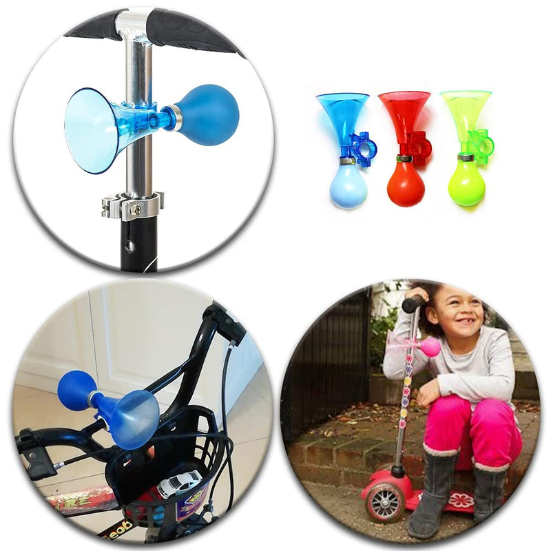 MAFLEN 3 Piece Manually Bike Bugle Loudspeaker Siren Hooter Snail Air Horn Cycle Hooter for Children Bikes - BeesActive Australia