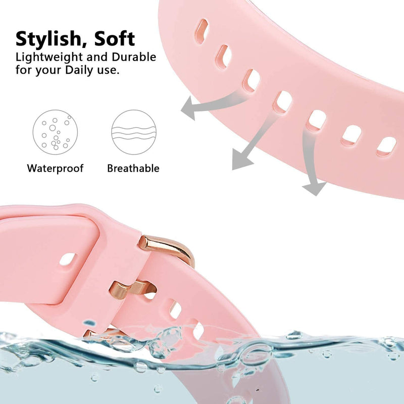 ViCRiOR Bands Compatible with Garmin Venu Smart Watch, Quick Release Soft Silicone Fadeless Pattern Printed Floral Replacement Band for Garmin Vivoactive 3 / Vivomove Luxe / Vivomove HR 3 Pack（Leopard + White + Pink） - BeesActive Australia