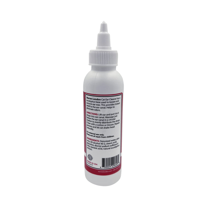 Warren London Cat Ear Cleaner | Ear Cleaning Solution for Cats and Kittens with Aloe Vera | Kitten Ear Cleaner & Ear Wash for Cats | Made in USA - BeesActive Australia