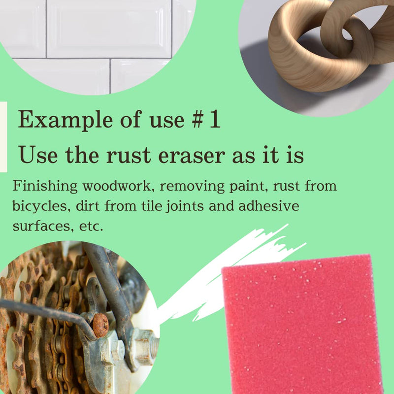 Rust Eraser for Knives Kitchen Stoves Wood Finish and Bicycles Multi Purpouse Cleaning Rubber Eraser Remover Dirt Stains (Extra coarse) Made in Japan, Set of 2 Pack of 2 Extra Coarse - BeesActive Australia