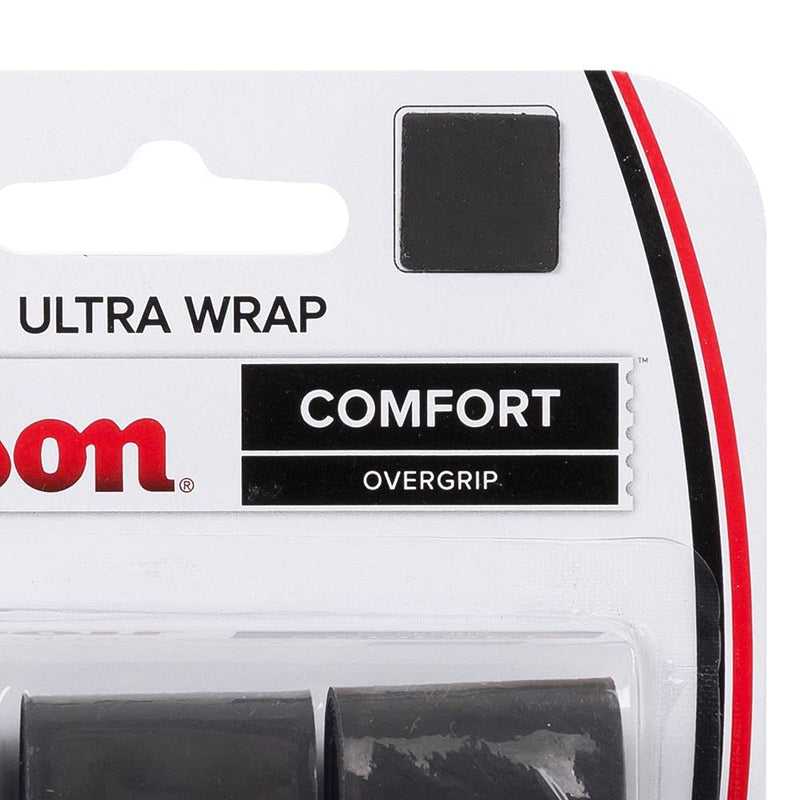 WILSON Sporting Goods Ultra Wrap Tennis Overgrip (3-Pack), Black (WRZ403000) - BeesActive Australia