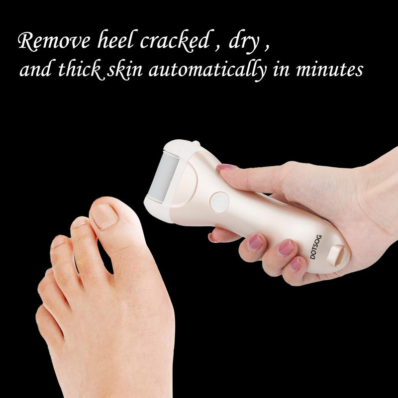 DOTSOG Electronic Foot File Callus Remover, Pedicure Tools Scrubber Kit Electric Shaver With 3 Coarse Pumice Stone Refillsto Remove Dry/Dead/Hard/Cracked Skin & Calluses, Rechargeable - BeesActive Australia