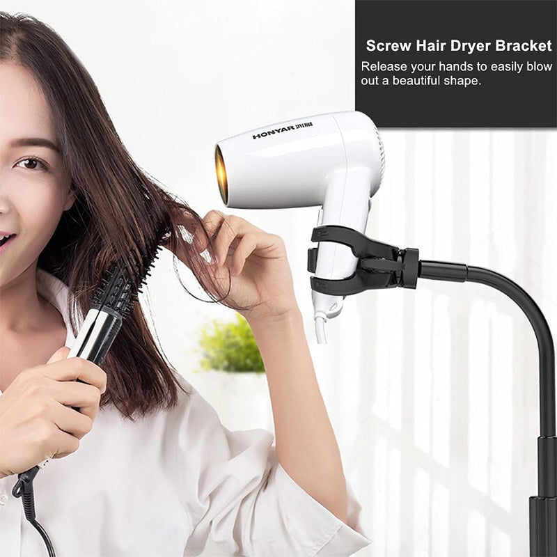 FOUUA Dog Hair Dryer Stand, Pet Grooming Table Hair Dryer Holder, Hands Free Blow Dryer Holder, 360 Degrees Rotatable Lazy Hair Dryer Stand with Adjustable Clamp Mount for Dog Cat Grooming - BeesActive Australia