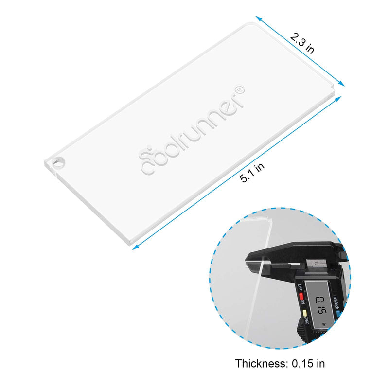 Coolrunner Ski Wax Scraper Heavy Duty Snowboard Wax Scraper with Right Notch for Removing The Extra Cooled Wax from The Skis Snowboards (5.1 * 2.3 * 0.15 in) - BeesActive Australia