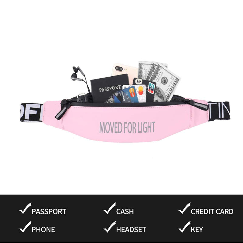 VOASTEK 3 in 1 Waterproof Running Belt Fanny Pack for Men Women，Adjustable Light Waist Bag Pack Perfect for Running Cycling Hiking Workouts Travel WP-Pink - BeesActive Australia