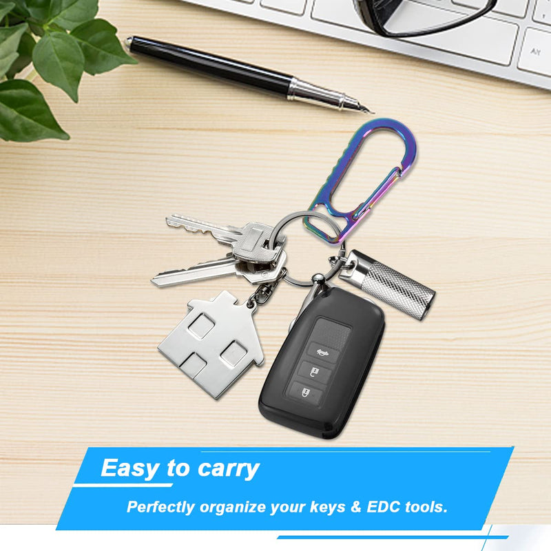 Titanium Heavy Duty Keychain Carabiner, EDC Key Clip Anti-Lost Quick Released Backpack Hook color 1 Pack - BeesActive Australia