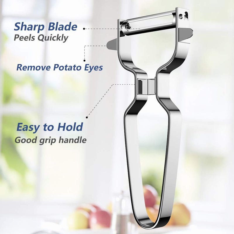 Vegetable Peeler Stainless Steel for Kitchen - Y Peeler Safe to Use, Veggie Potato Fruit Carrot Cucumber Peeler, Easy to Peel and Clean 1 Pack - BeesActive Australia