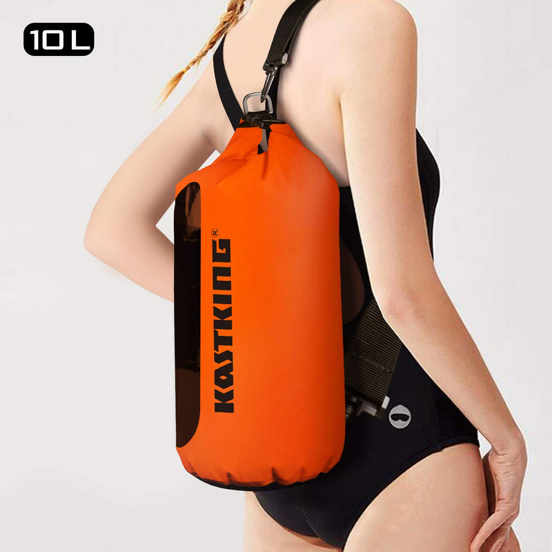 [AUSTRALIA] - KastKing Dry Bags, 100% Waterproof Storage Bags, Military Grade Construction for Swimming, Kayaking, Boating, Hiking, Camping, Fishing, Biking, Skiing. A:Orange dry bag combo 10L 