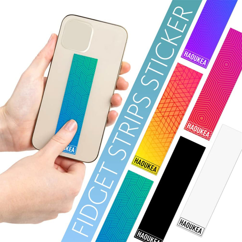 Cabilock 6Pcs Calm Stickers Textured Strips Toys Anxiety Sensory Stickers Kit Phone Tape Calm Stickers for Kids and Adults Anxiety Relief Items - BeesActive Australia