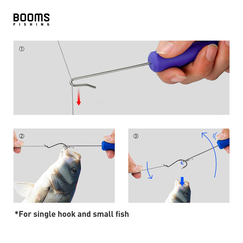 Booms Fishing R05 Fish Hook Remover, Dehooker for Saltwater and Freshwater, 7 inch Fish Hook Quick Removal Device, Portable Fish Accessories and Tools, 2pcs Blue, 2pcs - BeesActive Australia