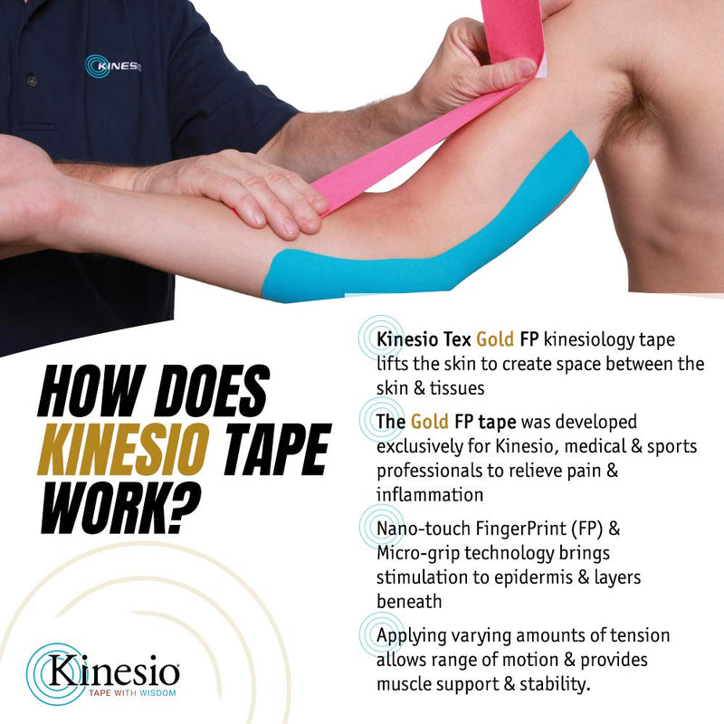 Kinesio Taping - Elastic Therapeutic Athletic Tape Tex Gold FP - Beige - 2 in. x 13 ft 2 Inch (Pack of 1) - BeesActive Australia