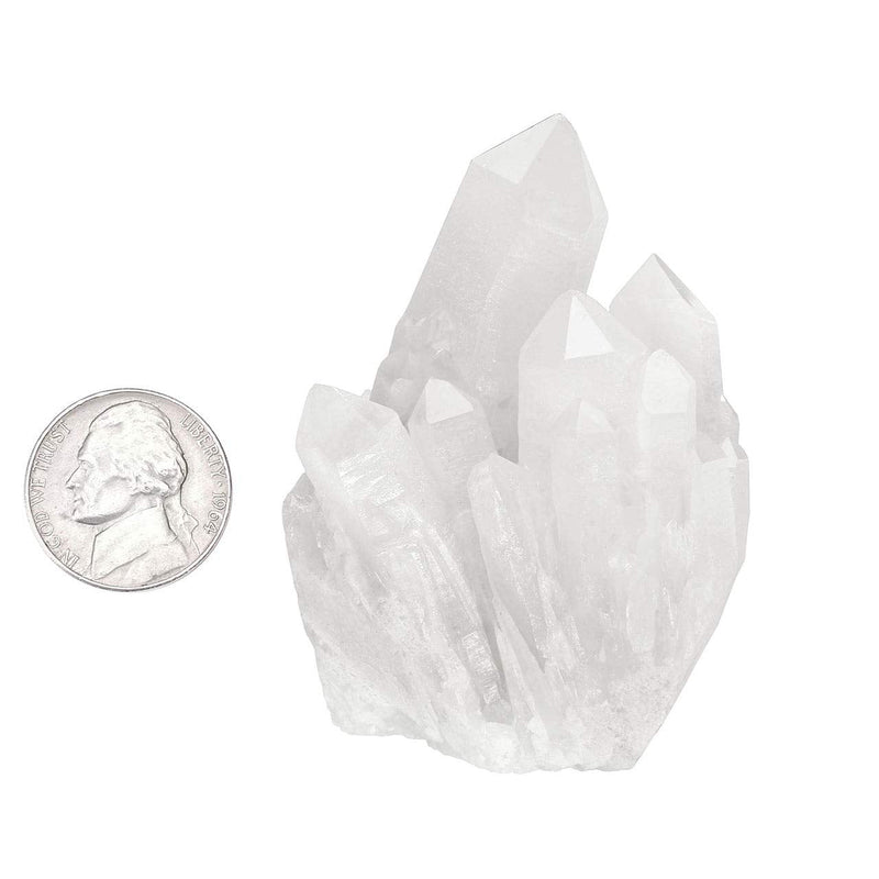 JSDDE Healing Rock Crystal Quartz Cluster Mineral Geode Druzy Specimen 1.85-3.5''(White Crystal Quartz Cluster) - BeesActive Australia